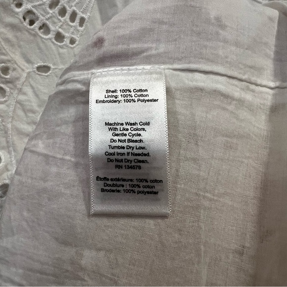 Vineyard Vines Seashell Eyelet Midi Dress White Cap Size 8 NWT Coastal Preppy - Picture 7 of 7